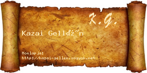 Kazai Gellén névjegykártya
